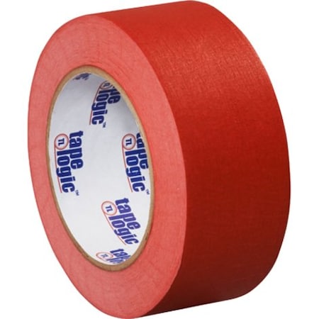 Tape Logic Masking Tape, 2x60 yd., Red, PK12, 2" W x 60 yds L, Red, 12 PK T93700312PKR